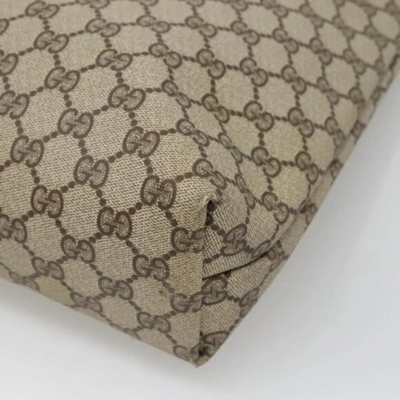 GUCCI GG Supreme Web Sherry Line Tote Bag PVC Beige Gold 39 02 0031 Auth ep9436 - Picture 4 of 16